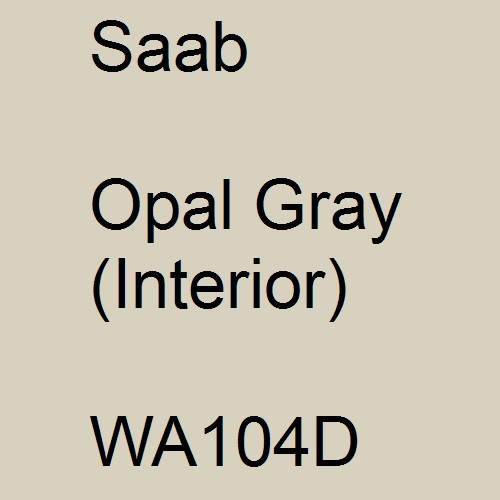 Saab, Opal Gray (Interior), WA104D.